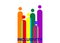 Inclusion and diversity. Silhouettes of people and LGBTQ set, people icons vector logo for website, banner gay pride concept