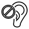 Inclusive education deaf icon, outline style