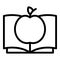 Inclusive education open book icon, outline style