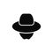 Incognito agent icon . Spy logo