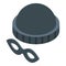 Incognito hat mask icon isometric vector. Spy thief
