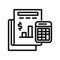 Income Calculation Black And White Illustration