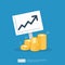 income salary dollar rate increase statistic. business profit growth margin revenue. Finance performance of return on investment