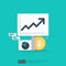 income salary dollar rate increase statistic. business profit growth margin revenue. Finance performance of return on investment