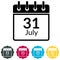 Income Tax Filing Deadline - 31st July Icon - Illustration