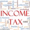 Income Tax Word Cloud concept