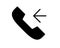 Incoming call icon call receiving symbol