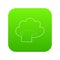 Incoming database icon green vector