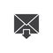 Incoming mail icon vector