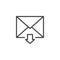 Incoming mail line icon