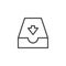 Incoming mailbox line icon
