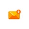 incoming message envelope icon design. email received icon design
