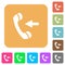 Incoming phone call rounded square flat icons