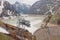 Incoming storm at Lake Grimsel Dam