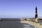 Incoming tide in Blackpool North high view