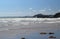 Incoming tide at blackrock Sands, Wales.