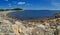 Incoming tide on rocky beach