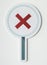 Incorrect red cross rejection icon