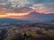 The increadible sunset in Dolomites Alps near Belluno