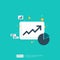 increase arrow statistic graph for business profit or salary income growth. Finance performance chart of return on investment ROI