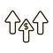 Increase arrows money business financial investing line style icon