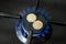 Increase in the cost of the gas bill - 20 Pence coins and gas stove turned on
