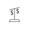 increase dollar icon. Element of finance for mobile concept and web apps icon. Thin line icon for website design and development,