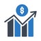 Increase money board chart setting glyph color icon