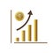 Increase money growth icon