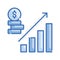 Increase Profitability vector Blue series icon style illustration. EPS 10 file