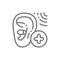 Increase volume in the hearing aid line icon.