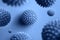 Increased cell size of virus. Dangerous coronavirus distribution model. Pattern Pandemic COVID-19