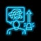 increased errors or accidents neon glow icon illustration