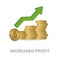 Increased Profit icon. 3d illustration from economic collection. Creative Increased Profit 3d icon for web design