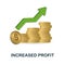 Increased Profit icon. 3d illustration from economic collection. Creative Increased Profit 3d icon for web design