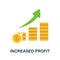 Increased Profit icon. Simple element from economic collection. Creative Increased Profit icon for web design, templates,