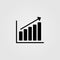 Increasing profit, revenue icon. Business growth chart icon. Web site page and mobile app design element