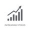 Increasing stocks icon. Trendy Increasing stocks logo concept on