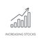 Increasing stocks linear icon. Modern outline Increasing stocks