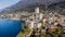 Incredible aerial view of the Medieval Castle of Malcesine