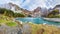 Incredible autumn view of Oeschinensee Lake