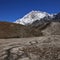 Incredible blue sky over Mount Lhotse, 8516 m.