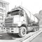 Incredible Coloring Pages of Construction Cement Truck. Generative AI