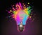 The Incredible Explosion of Energy, a lightbulb\\\'s kaleidoscope of colors.