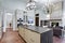 Incredible light and airy living room with high ceiling in a new construction home.