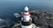 Incredible lighthouse against a rocky Atlantic coastline 5k