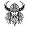 Incredible lovely viking emblem vector logo art