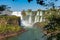The incredible mighty and majestic Iguazu Falls, multiple waterfalls make up this UNESCO world heritage site, seen from the