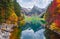 Incredible morning view of Seealpsee lake, Switzerland