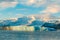 Incredible natural landscape largest glacier on the island in Iceland in winter